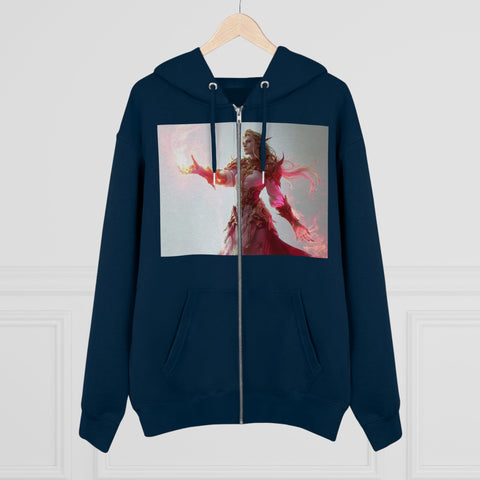 Crimson Elemental Majesty - Men's Cultivator Zip Hoodie - Globera