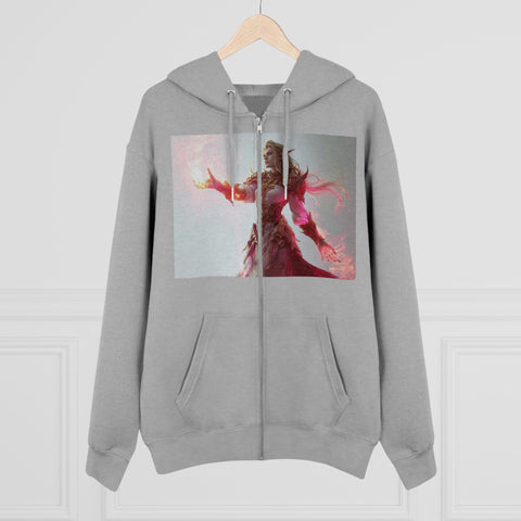 Crimson Elemental Majesty - Men's Cultivator Zip Hoodie - Globera