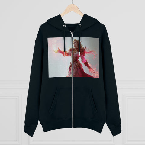 Crimson Elemental Majesty - Men's Cultivator Zip Hoodie - Globera