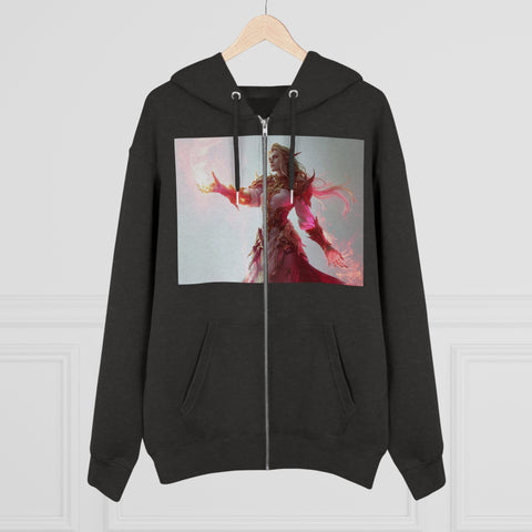 Crimson Elemental Majesty - Men's Cultivator Zip Hoodie - Globera