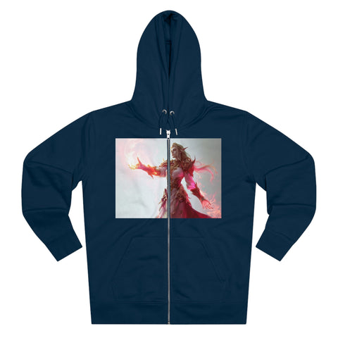 Crimson Elemental Majesty - Men's Cultivator Zip Hoodie - Globera