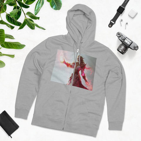 Crimson Elemental Majesty - Men's Cultivator Zip Hoodie - Globera