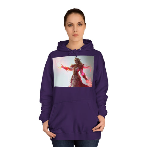 Crimson Elemental Majesty - Unisex College Hoodie - Globera