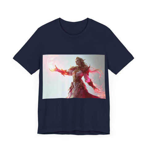 Crimson Elemental Majesty - Unisex Jersey Short Sleeve Tee - Globera