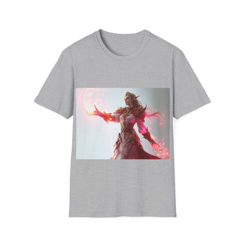Crimson Elemental Majesty - Unisex Softstyle T-Shirt - Globera