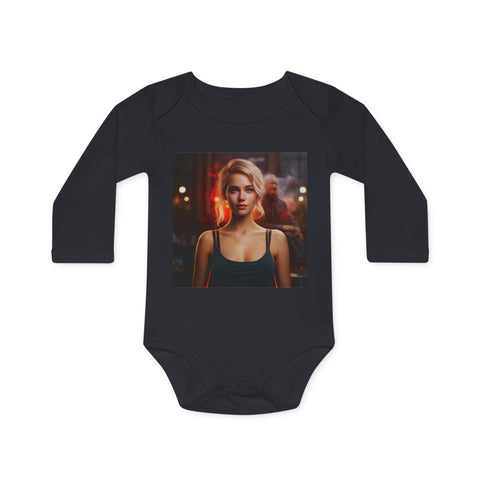 Introspective City Dusk - Baby Long-Sleeve Organic Bodysuit - Globera