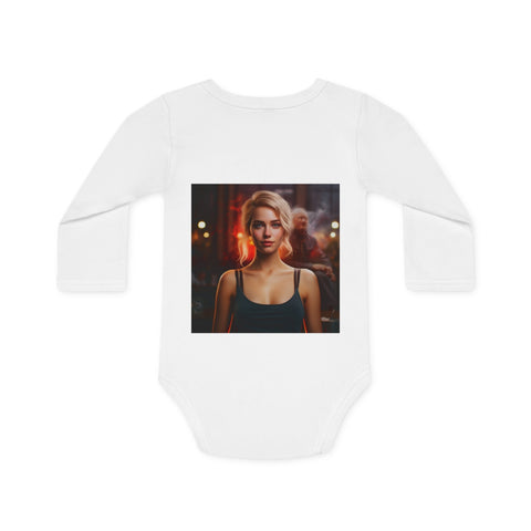Introspective City Dusk - Baby Long-Sleeve Organic Bodysuit - Globera