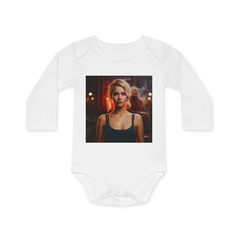 Introspective City Dusk - Baby Long-Sleeve Organic Bodysuit - Globera