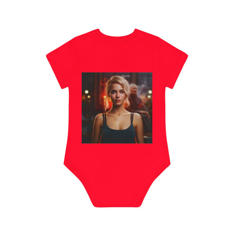 Introspective City Dusk - Baby Organic Short Sleeve Bodysuit - Globera