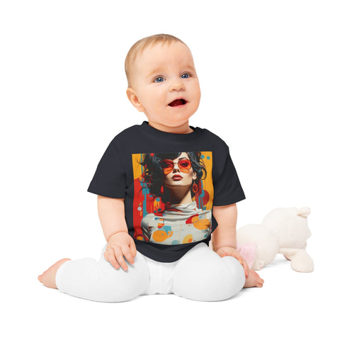 Vibrant Urban Elegance - Baby Organic T-Shirt - Globera