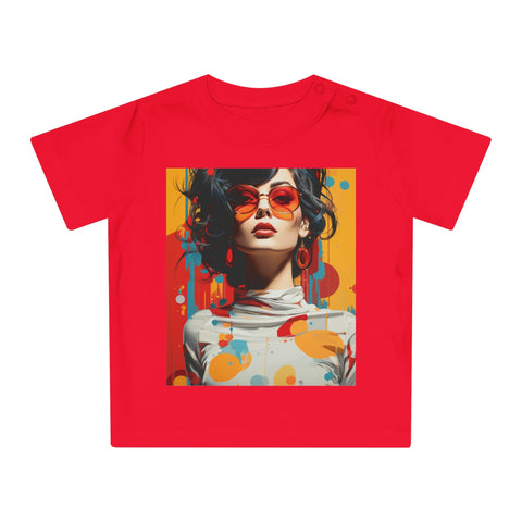 Vibrant Urban Elegance - Baby Organic T-Shirt - Globera