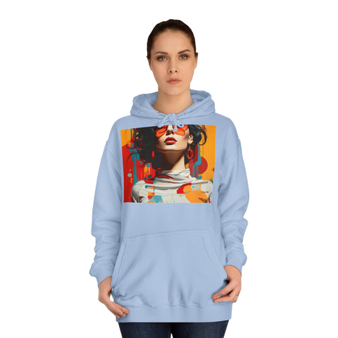 Vibrant Urban Elegance - Unisex College Hoodie - Globera