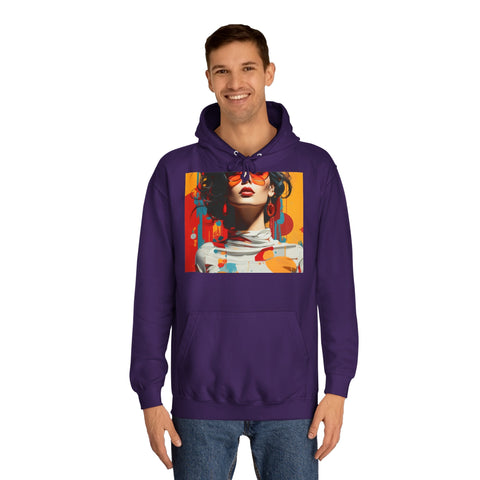 Vibrant Urban Elegance - Unisex College Hoodie - Globera