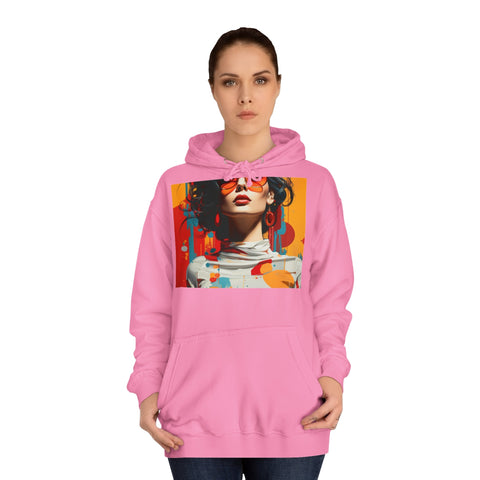 Vibrant Urban Elegance - Unisex College Hoodie - Globera