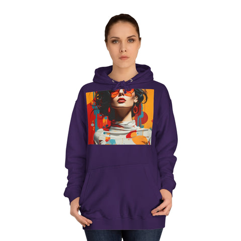 Vibrant Urban Elegance - Unisex College Hoodie - Globera