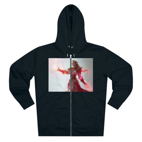 Crimson Elemental Majesty - Men's Cultivator Zip Hoodie - Globera