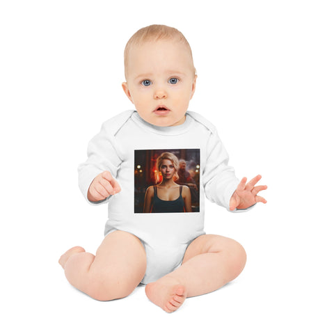 Introspective City Dusk - Baby Long-Sleeve Organic Bodysuit - Globera