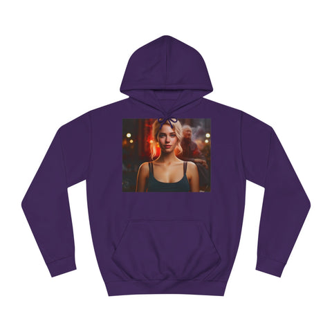 Introspective City Dusk - Unisex College Hoodie - Globera