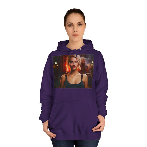 Introspective City Dusk - Unisex College Hoodie - Globera