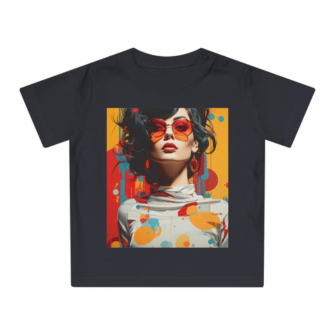 Vibrant Urban Elegance - Baby Organic T-Shirt - Globera